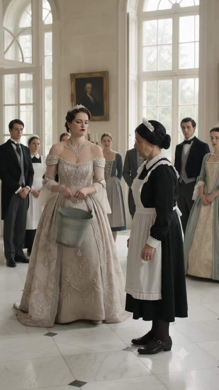 Aristocratic Wife Humiliates Elderly Maid on Camera Millionaire Heir Shocking Secret Revealed