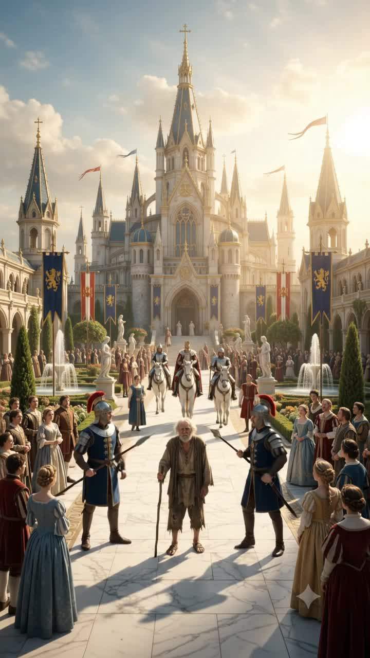 Royal Secret: King Halts Procession, Kneels Before Mysterious Old Man – The Untold Kingdom's Fate Hangs in the Balance!