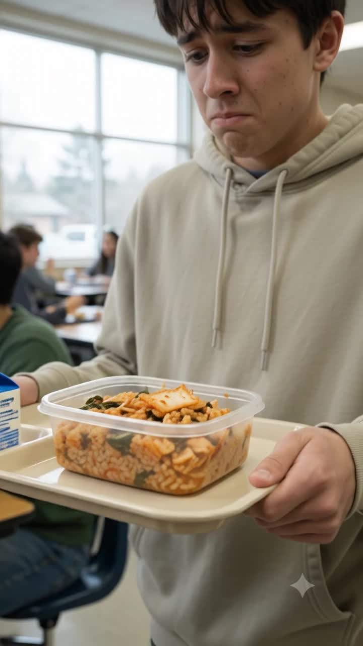 I still remember the silence after my tray hit the cafeteria floor.