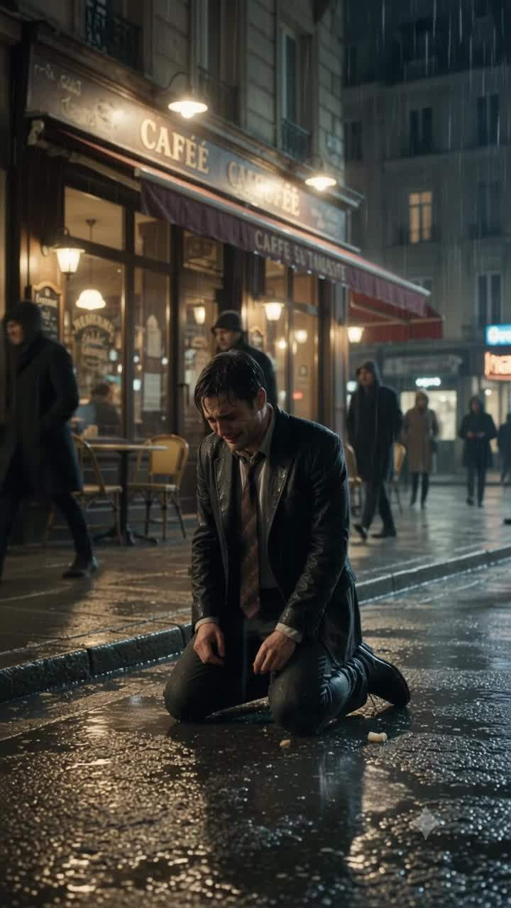 Rain-Soaked Father's Despair Ends When Homeless Girl Reveals 