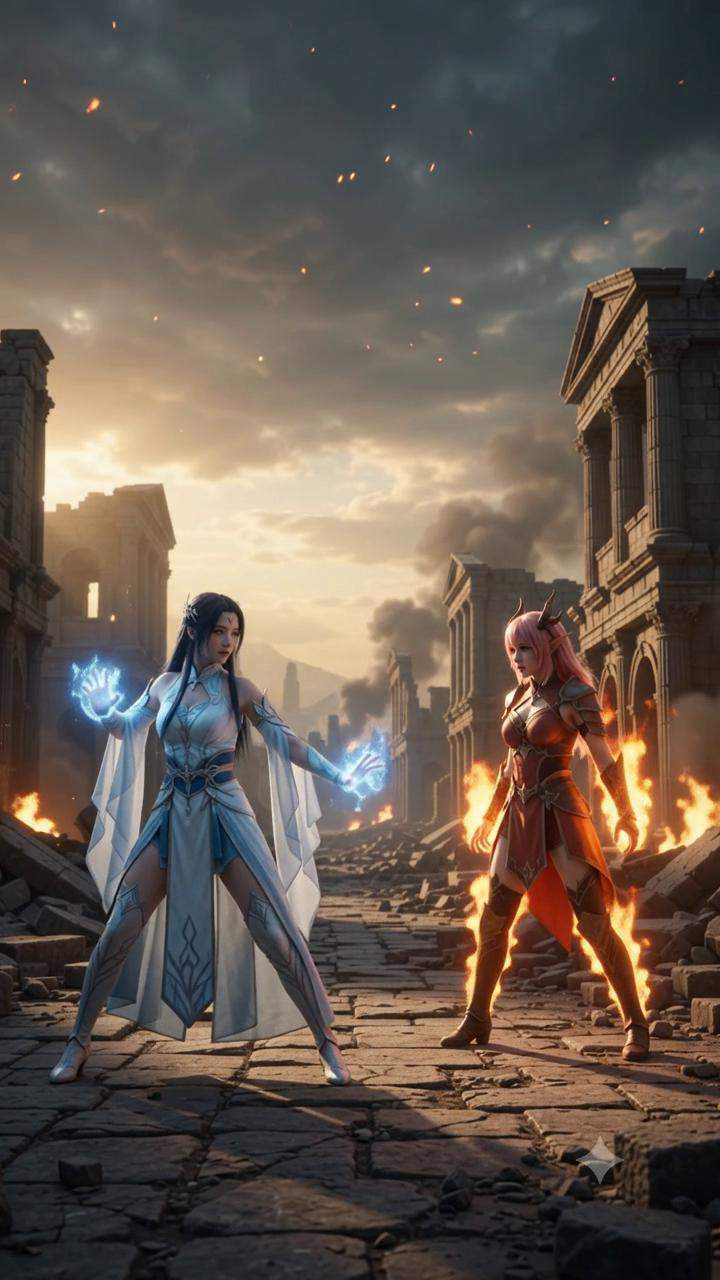 Sisters of Ice and Fire: Ancient Prophecy, Elemental Fury, and the Betrayal That Devastated a Kingdom. Their Battle Broke Reality!