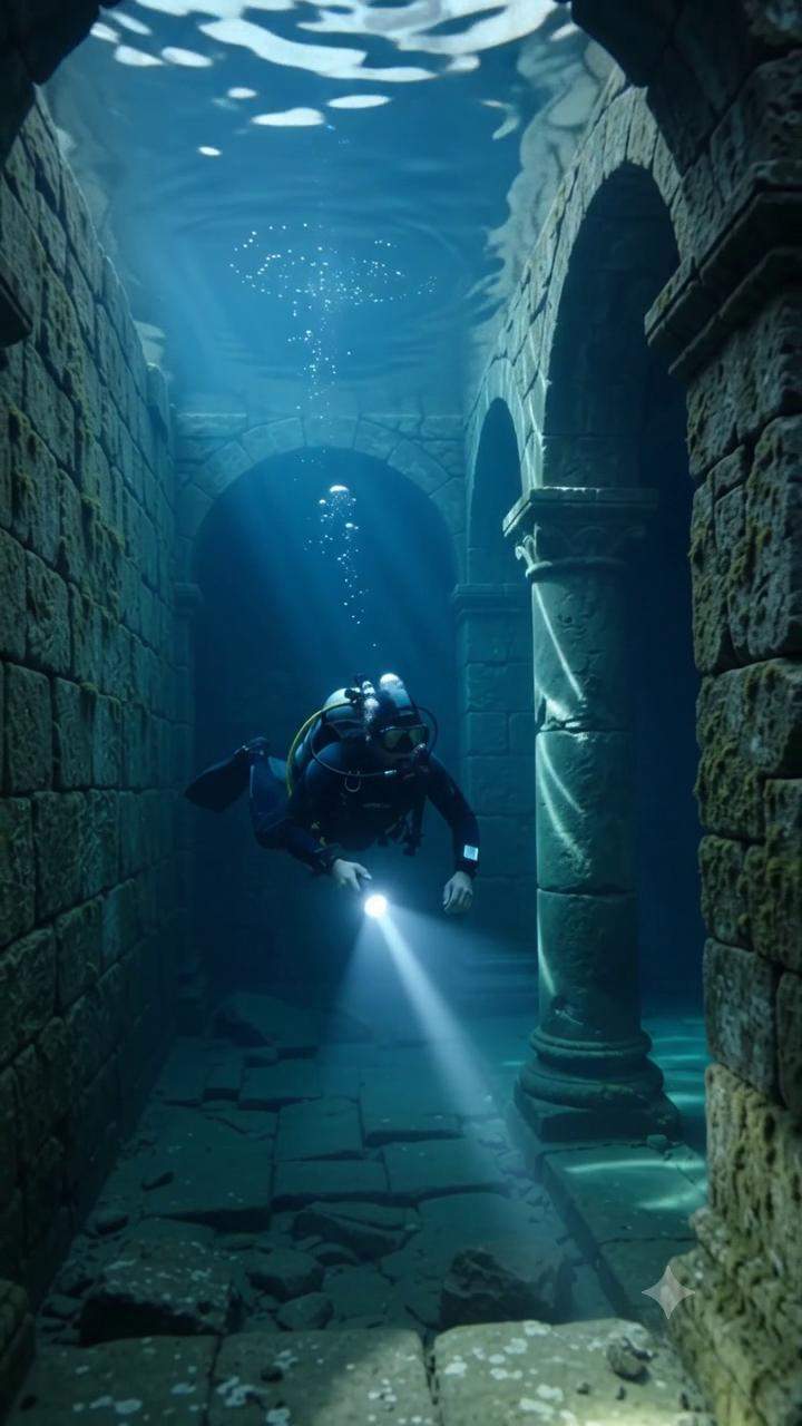 Trapped Beneath a European Lake: Archaeologist Discovers Ancient Crypt, Candles Burn Underwater, Saints Come Alive!