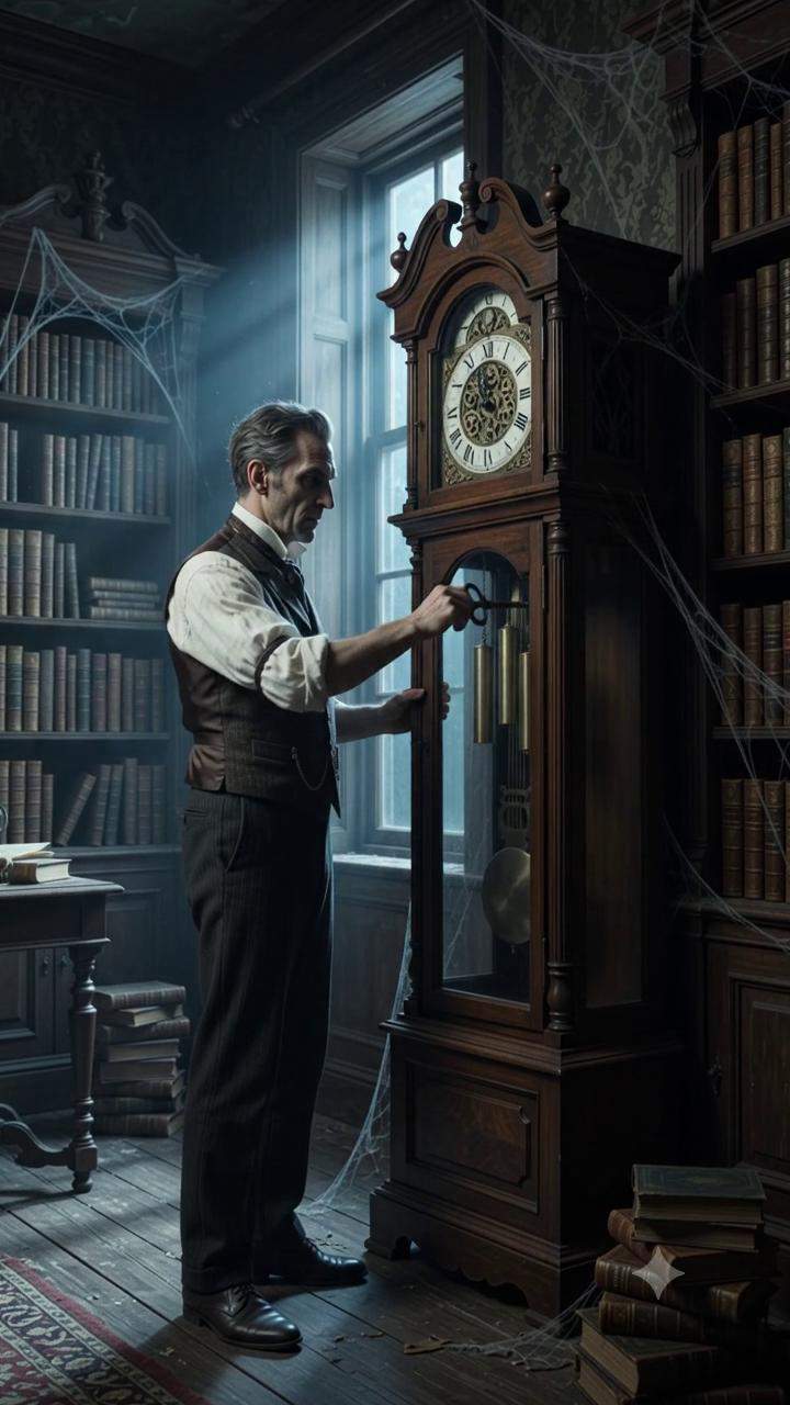 Victorian Scholar's Cursed Clock Unleashes Dark Fantasy Realm At The 13th Hour, Unveiling A Family Mystery