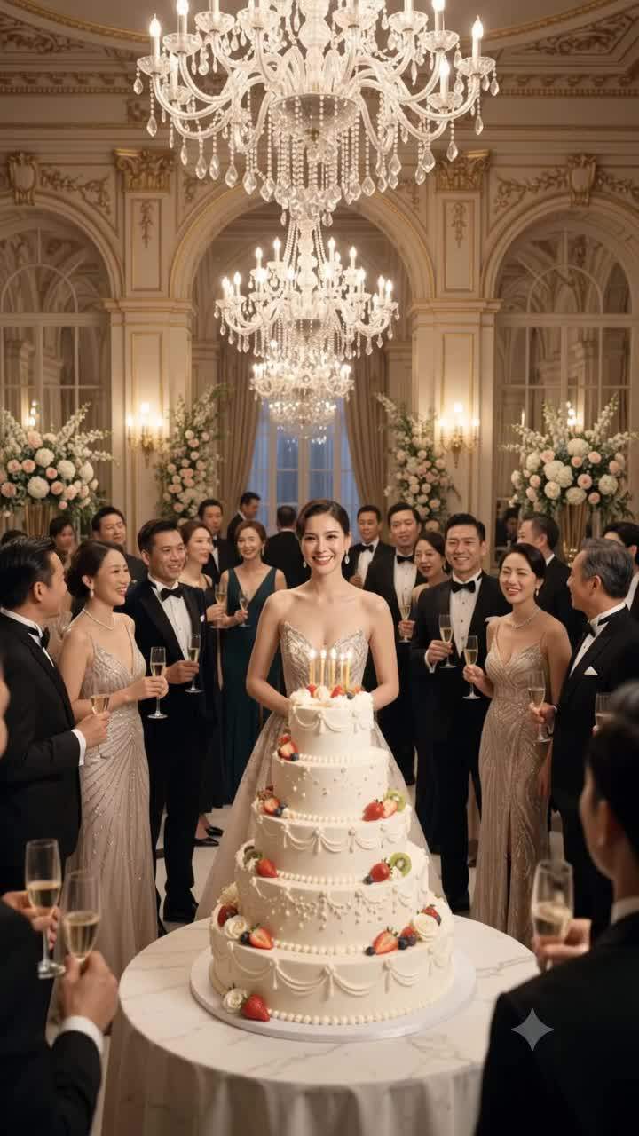 Billionaire's Gala: Top Actress's Birthday Cake Brutally Smashed into Face by Rival, Revealing Shocking Secret!