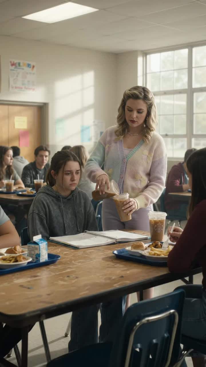 I still can't look at a blue plastic lunch tray without remembering the exact second Chloe dumped her entire iced coffee onto my math homework in the middle of the cafeteria.