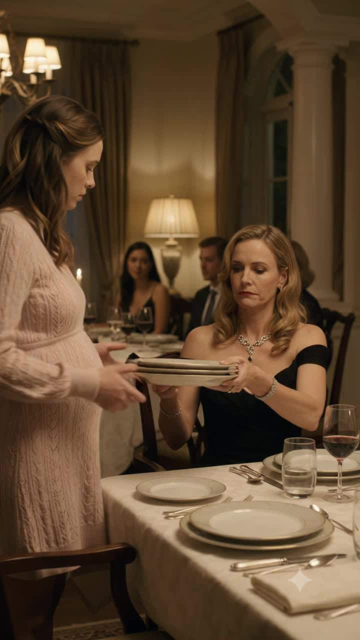 Pregnant Woman Humiliated with PLATES at Family Dinner, Then the Heir's Father Unleashes SHOCKING Revenge