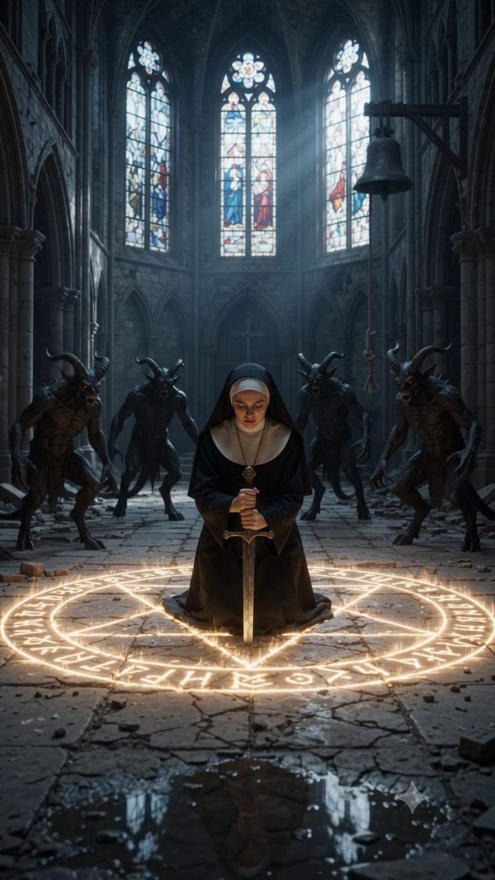 Nun Makes Desperate Pact with Dark Magic in Ruined Cathedral, Becomes an Angel With a Horrifying Twist!