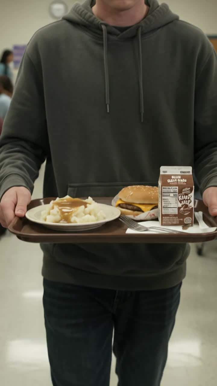 I still remember the cafeteria tray falling.