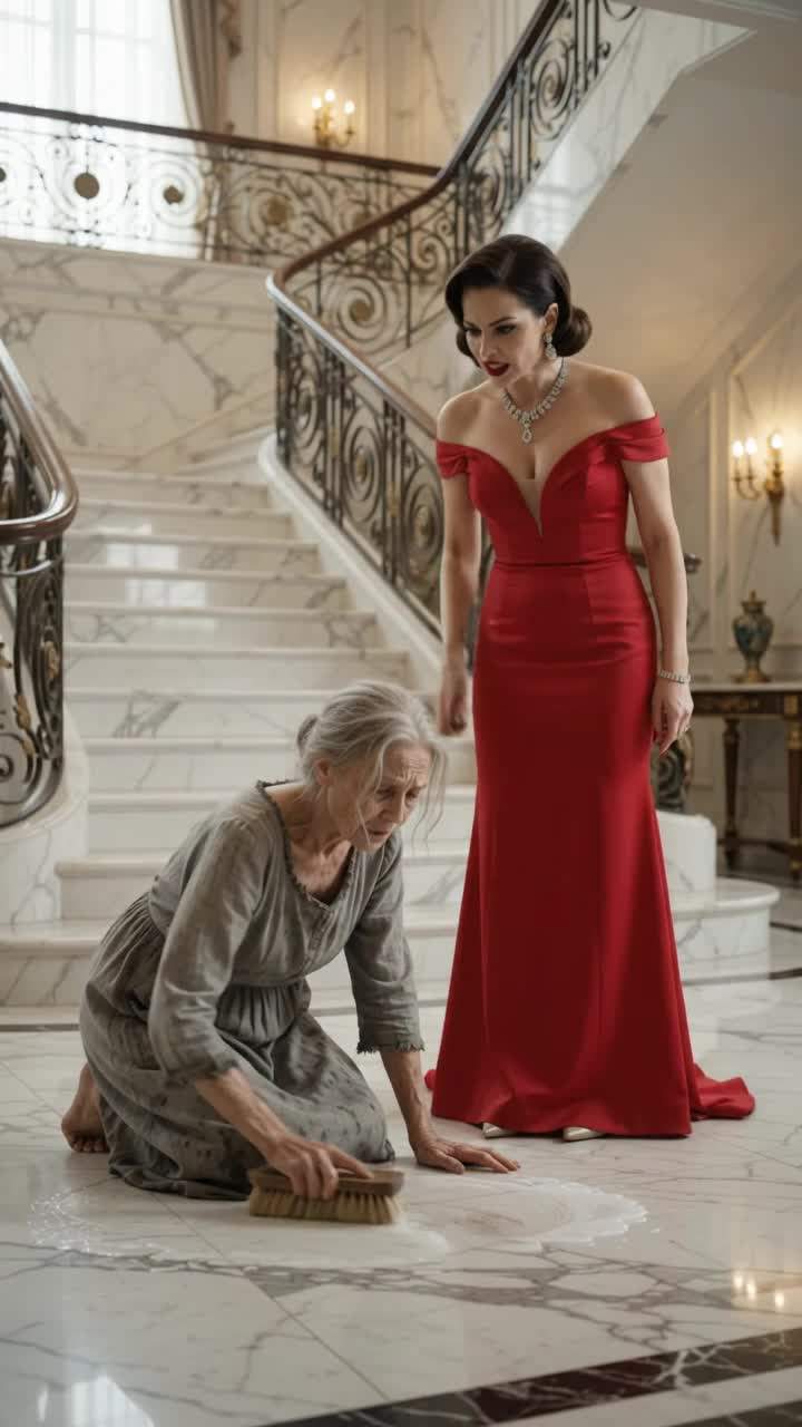 Billionaire Heir Witnesses Glamorous Wife Scalding Frail Mother in Luxury Kitchen: The Dark Family Secret Unravels.