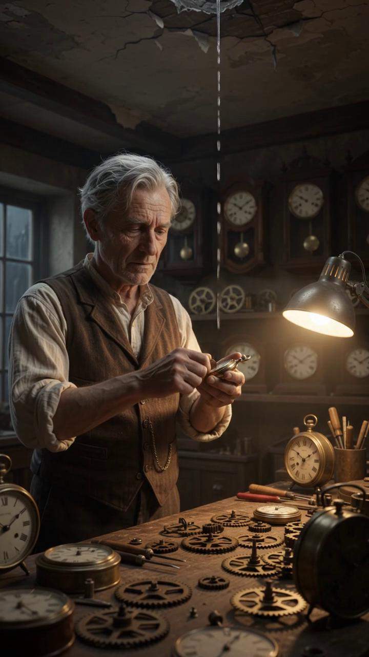 Clockmaker's Desperate Act To Undo The Past Unleashes A TERRIFYING Shadow In His Mirror! #TimeParadox #AncientArtifact #HauntedReflection