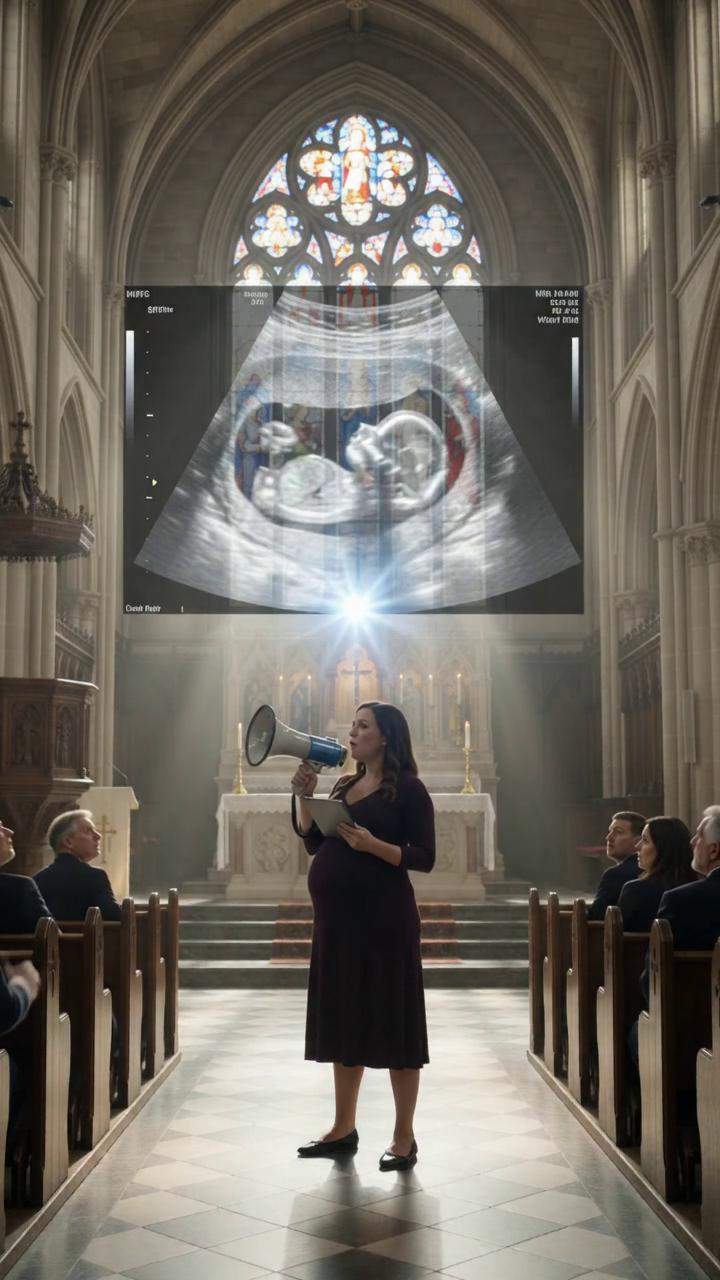 Cathedral Wedding SHATTERED: Pregnant Mistress Hijacks Screen with Live Ultrasound, Groom's Secret Exposed. What Happened Next Will Shock You!