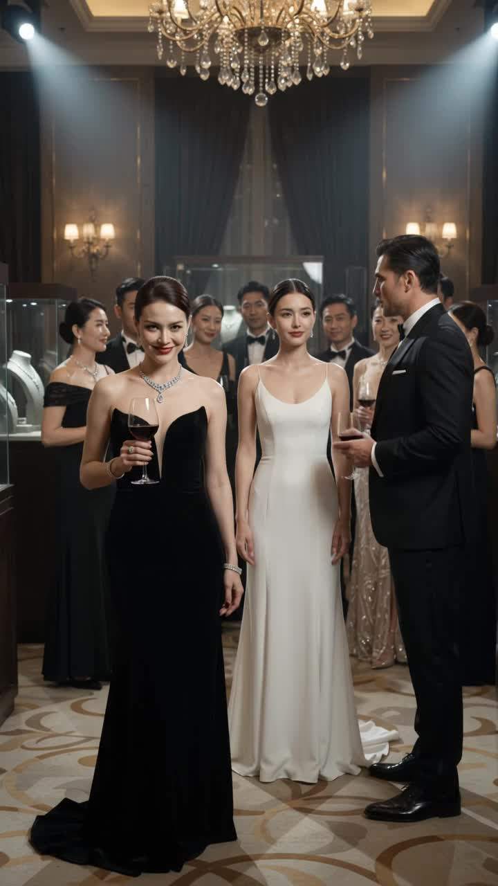 Elite Jewelry Gala Explodes: Heiress's Vicious Wine Attack Unmasks Tycoon's Shocking Secret! #Luxury #Scandal #Billionaire