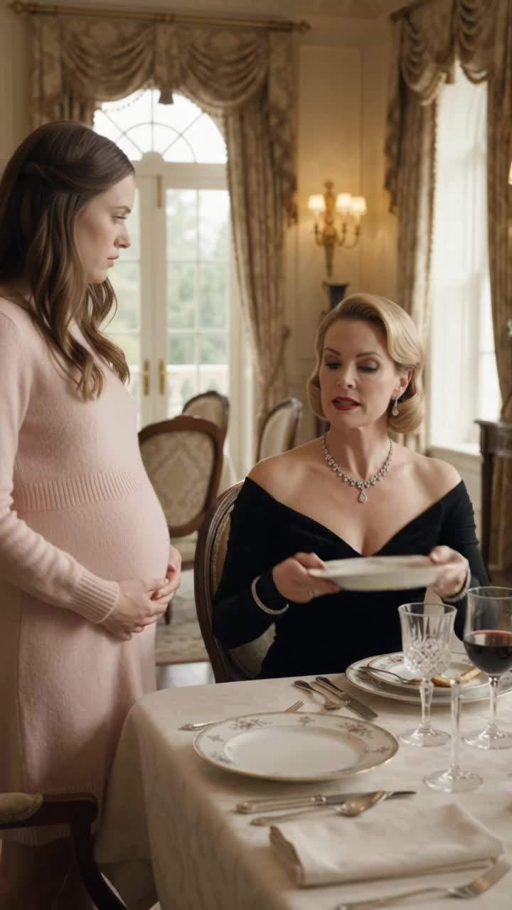 Wealthy Family Dinner Erupts: Arrogant Socialite Humiliates Pregnant Guest, Faces Unforgettable Mansion Backlash