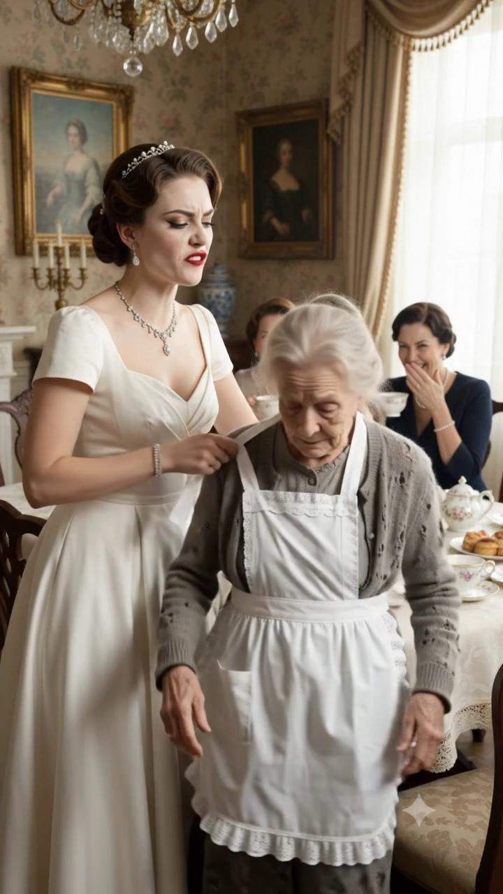 Heiress Forces Frail Mother-in-Law Into Maid's Apron At Elite Tea Party, Unearthing Shocking Family Deception And Sending Guests Fleeing In Chaos.