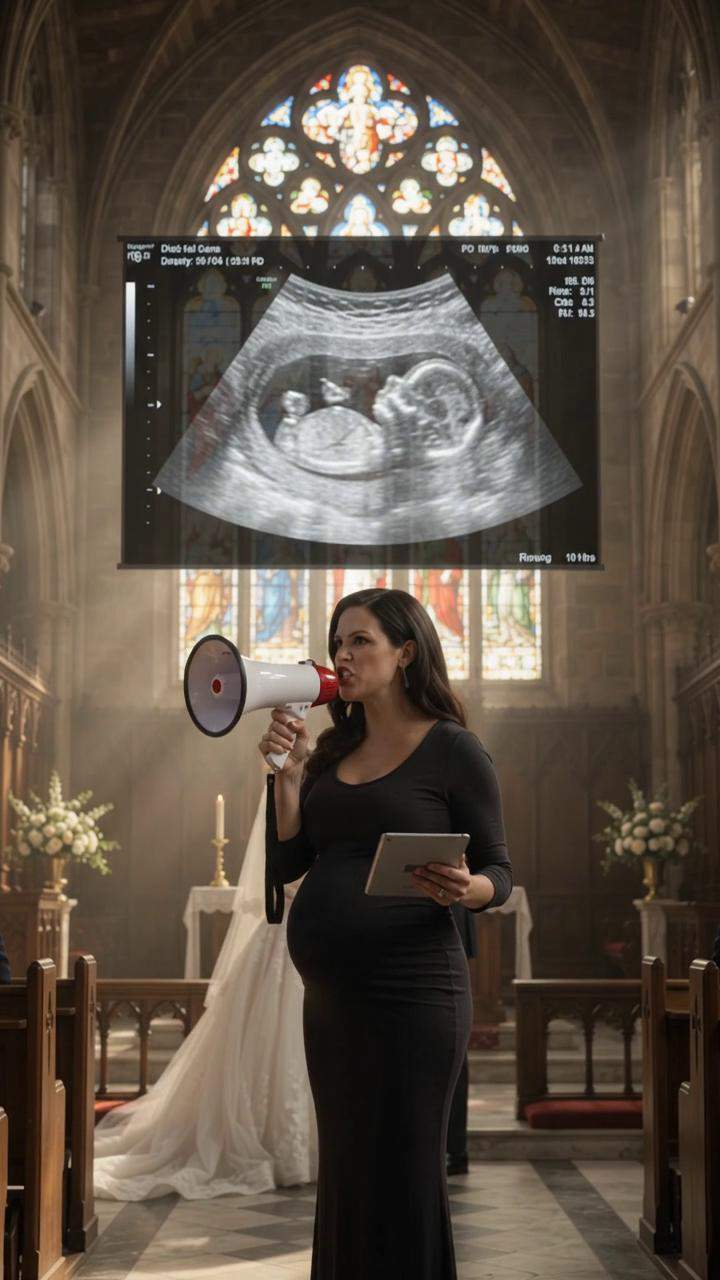 Cathedral Chaos: Secret Ultrasound Hijacks Billionaire Wedding, Bride's Fury Erupts Live.