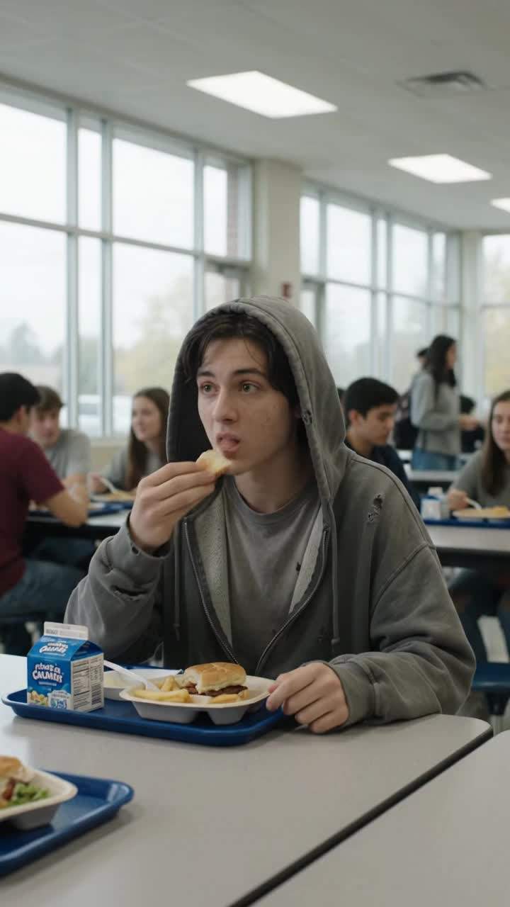 The cafeteria still chills me when I think about that hoodie.
