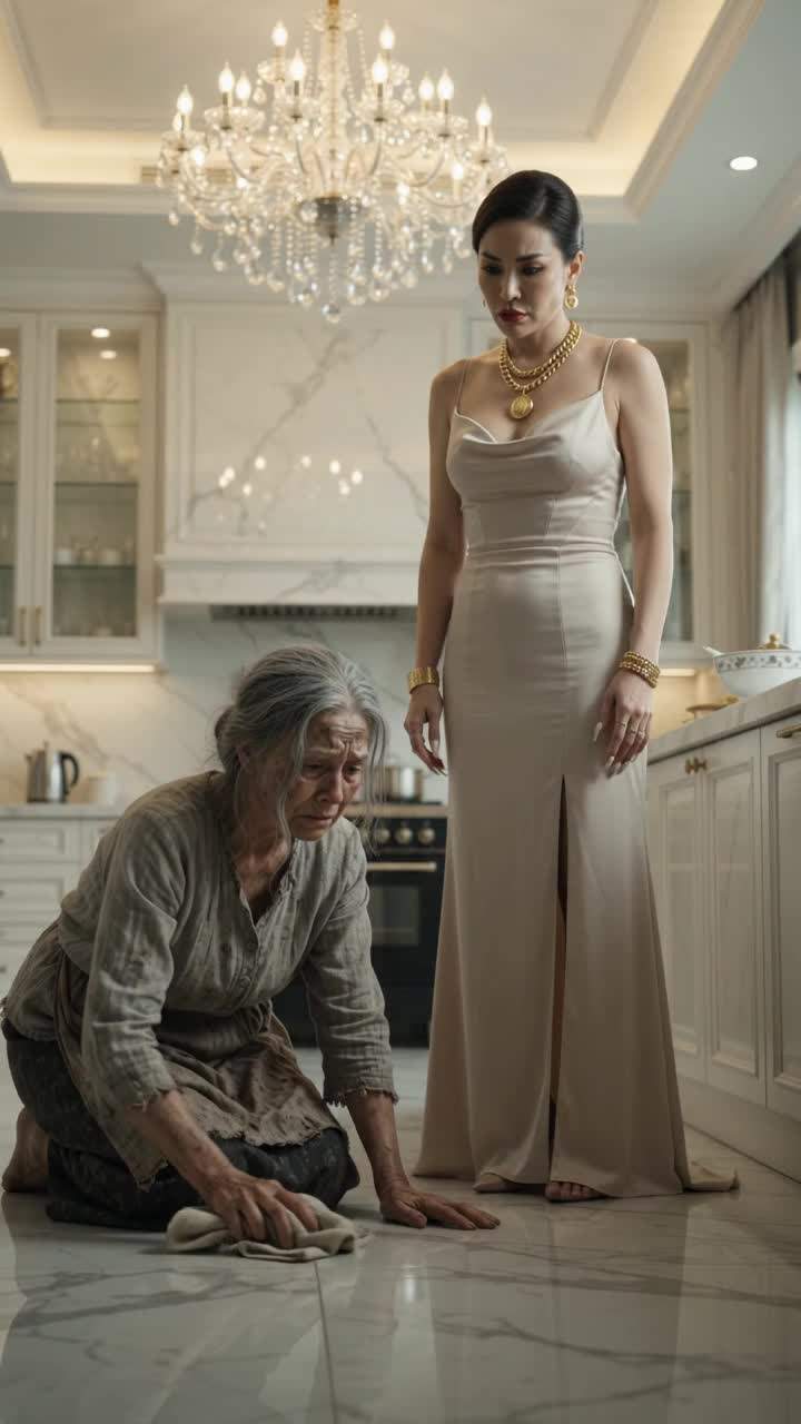 Billionaire Family Kitchen Explodes: Glamorous Daughter-in-Law Caught in Shocking Inheritance Drama After Attacking Elderly Relative!