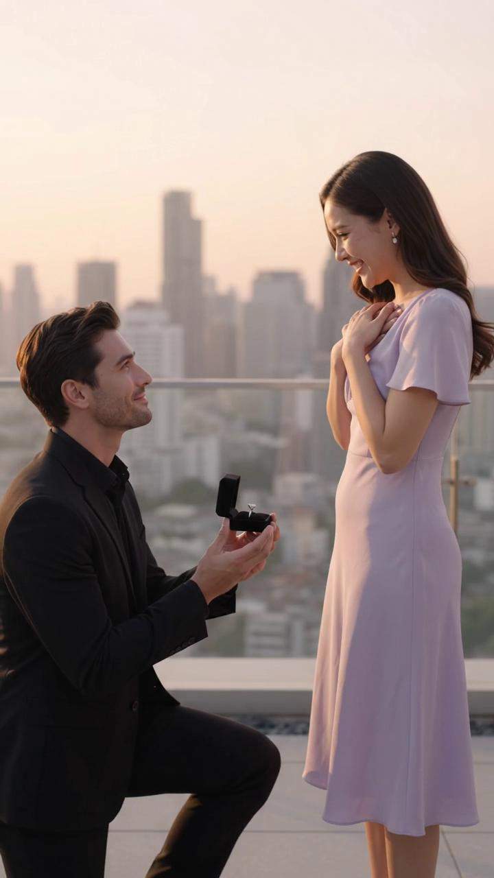 Rooftop Proposal Ruined: Angry Woman Slaps Fiancé, Accusing Him of `Diamond Ring` `Family Betrayal` and `Hidden Lies`!