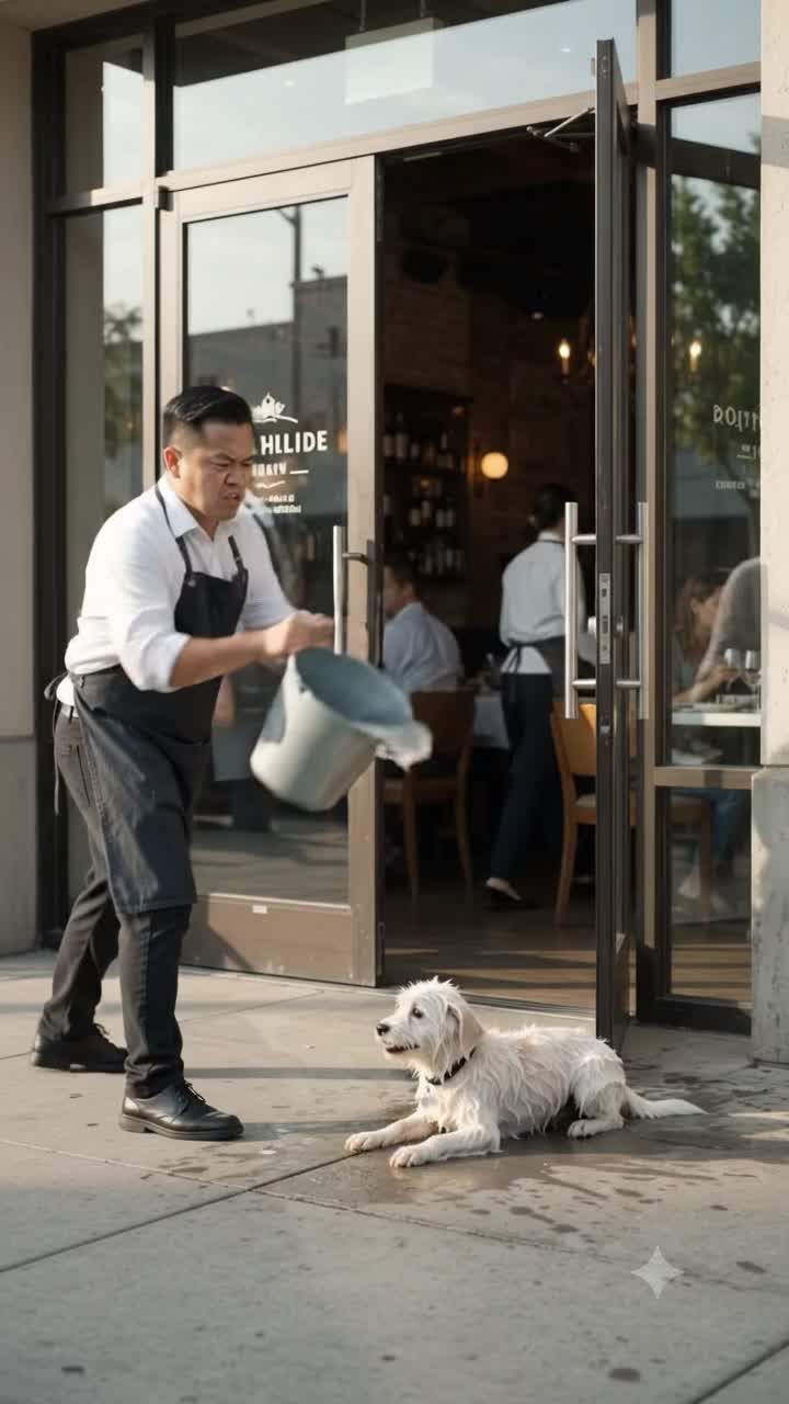 Waiter Thinks He's Kicking Out a Stray – Ignites Restaurant Drama as a Heartbreaking Animal Rescue Exposes a Local Secret in This Viral Dog Story.