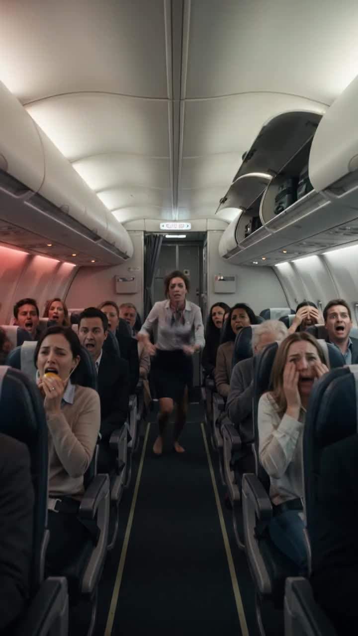 Plane Emergency: 12-Year-Old Claims Control of Flight Crisis, But The Flight Attendant's Panic Hides a Frightening Past.