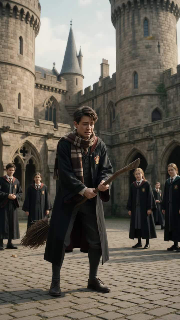 Hogwarts First-Year's Out-of-Control Broom Reveals Terrifying Ancient Magic Prophecy During Flying Lesson