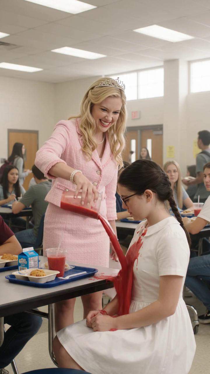 Cafeteria Queen's Face Melts as Quiet Girl Exposes Her Family's Financial Scandal on All Screens: The Ultimate High School Drama Unfolds.