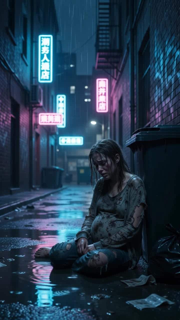 Pregnant Fugitive’s Desperate Plea Unleashes Ancient Power in Dark Alley! (Hidden Bloodline, Urban Fantasy, Supernatural Event)
