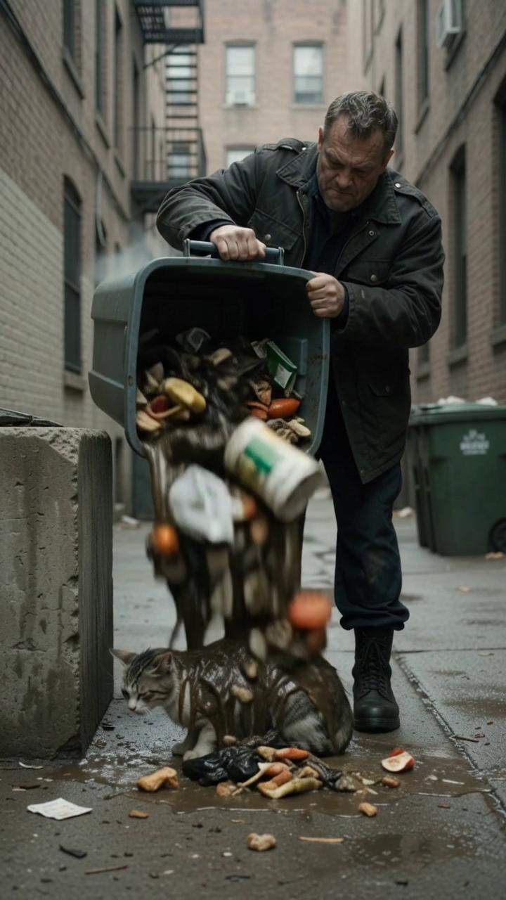 WATCH: Superintendent Caught on Video in Horrifying Act of Animal Cruelty, Revealing Dark Apartment Secrets in Alleyway!