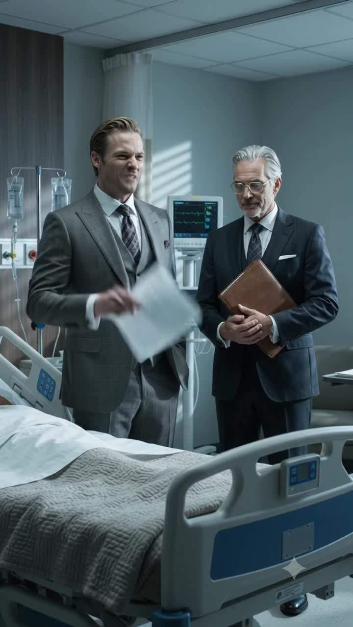My greedy brother was celebrating his massive inheritance in our father’s hospital room until a stranger with a familiar face walked in